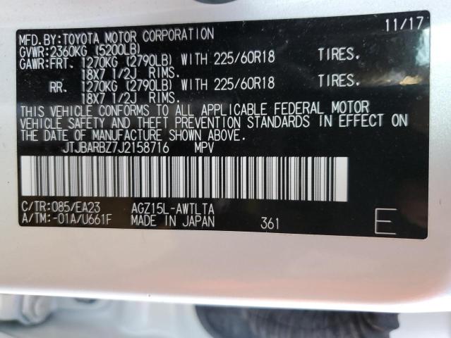 JTJBARBZ7J2158716 - 2018 LEXUS NX 300 BASE 白色 照片 12