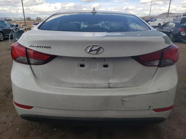 5NPDH4AE4GH655805 - 2016 HYUNDAI ELANTRA SE WHITE photo 6