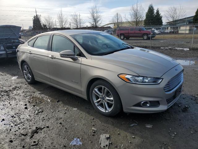 3FA6P0LU7FR105900 - 2015 FORD FUSION SE HYBRID BEIGE photo 4