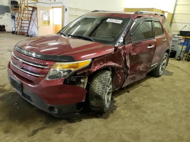 1FM5K8F85DGA22662 - 2013 FORD EXPLORER LIMITED RED photo 1