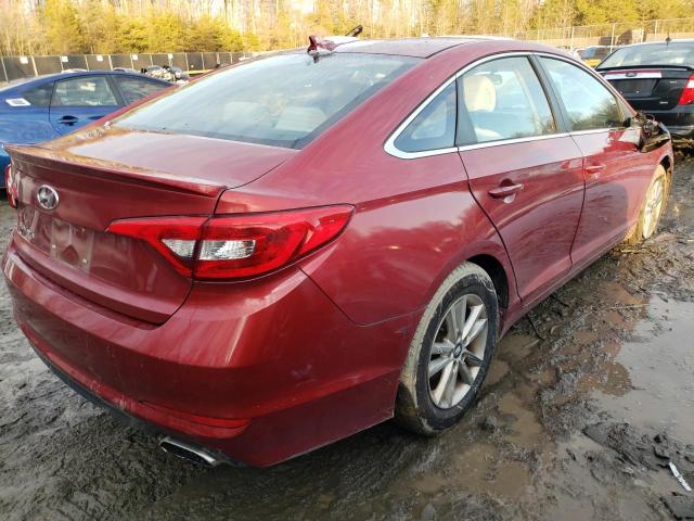 5NPE24AF2FH239068 - 2015 HYUNDAI SONATA SE RED photo 3