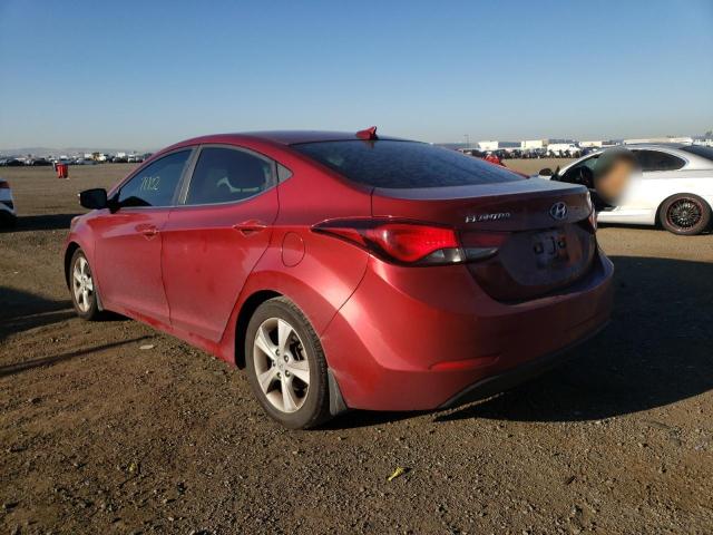 5NPDH4AE8GH794836 - 2016 HYUNDAI ELANTRA SE RED photo 3