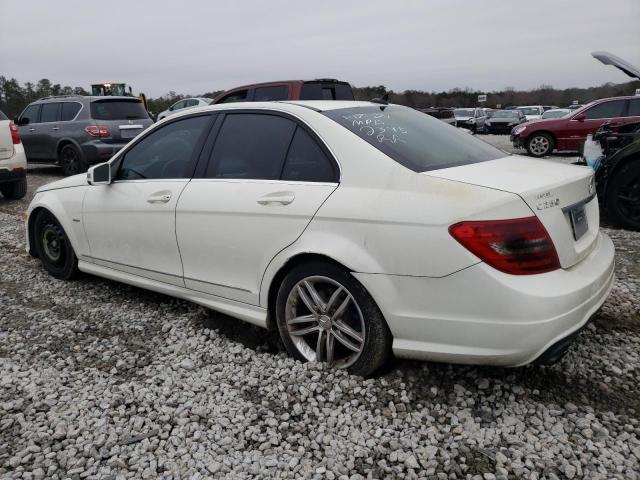 WDDGF4HB6CA652345 - 2012 MERCEDES-BENZ C 250 WHITE photo 2