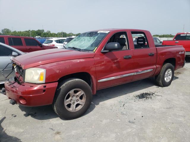 1D7HW58N66S509186 - 2006 DODGE DAKOTA QUAD LARAMIE RED photo 1