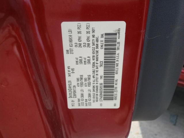 1D7HW58N66S509186 - 2006 DODGE DAKOTA QUAD LARAMIE RED photo 12