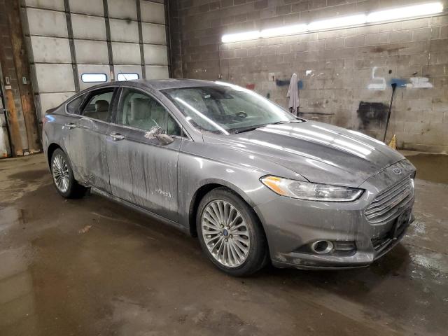 3FA6P0RU3ER225554 - 2014 FORD FUSION TITANIUM HEV GRAY photo 4