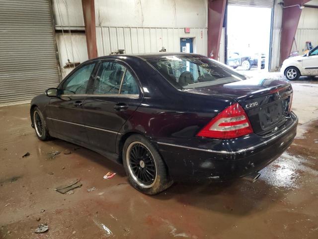 WDBRF40J65A715872 - 2005 MERCEDES-BENZ C 230K SPORT SEDAN BLUE photo 2