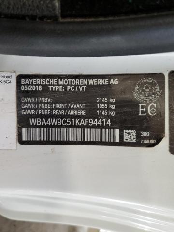 WBA4W9C51KAF94414 - 2019 BMW 440XI WHITE photo 13