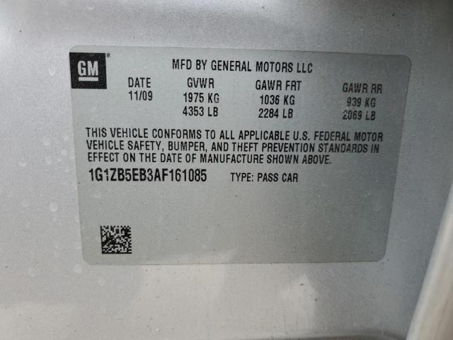 1G1ZB5EB3AF161085 - 2010 CHEVROLET MALIBU LS SILVER photo 12