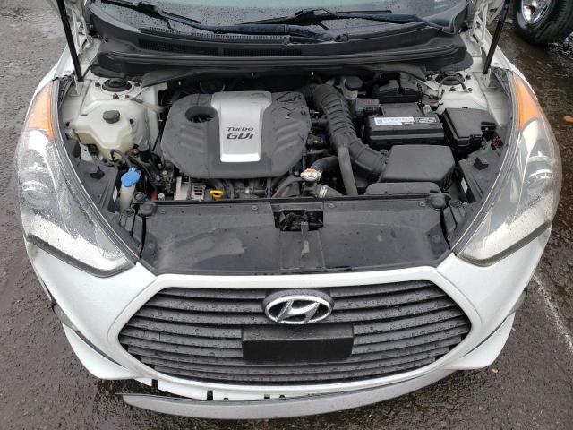 KMHTC6AE4FU225231 - 2015 HYUNDAI VELOSTER TURBO WHITE photo 11