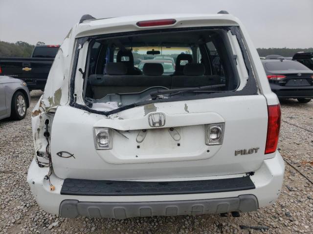 2HKYF184X4H611483 - 2004 HONDA PILOT EX WHITE photo 6