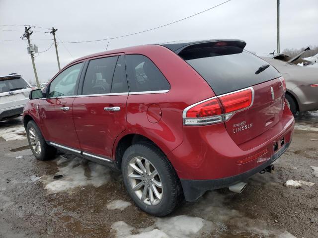 2LMDJ8JK8DBL21589 - 2013 LINCOLN MKX RED photo 2