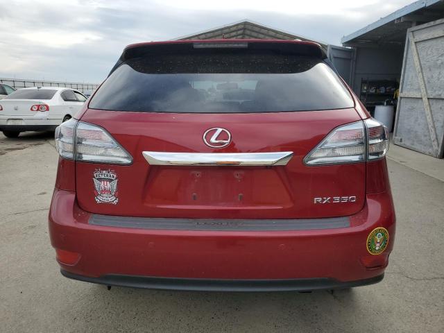 2T2ZK1BA6CC081704 - 2012 LEXUS RX 350 RED photo 6