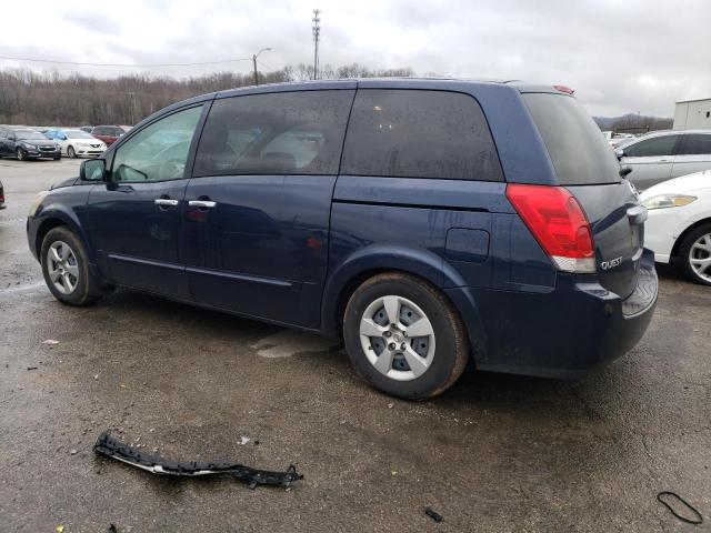 5N1BV28U18N101832 - 2008 NISSAN QUEST S BLUE photo 2