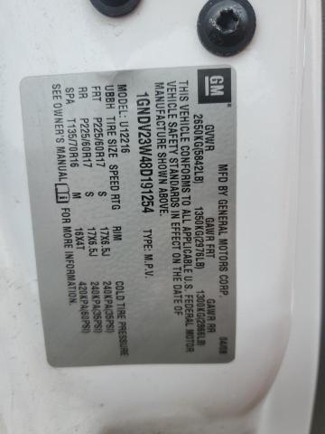 1GNDV23W48D191254 - 2008 CHEVROLET UPLANDER LS WHITE photo 13