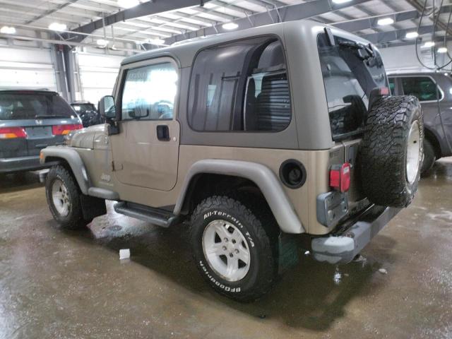 1J4FA49S25P311036 - 2005 JEEP WRANGLER / SPORT TAN photo 2