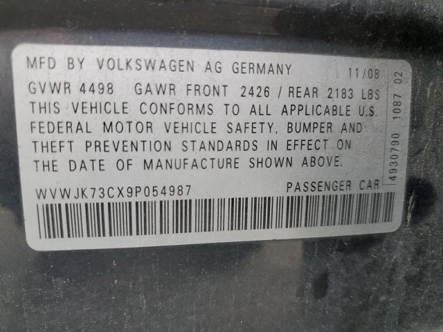 WVWJK73CX9P054987 - 2009 VOLKSWAGEN PASSAT TURBO GRAY photo 12