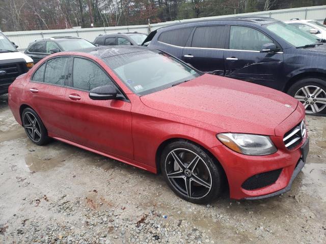 55SWF4KB3HU217925 - 2017 MERCEDES-BENZ C 300 4MATIC RED photo 4