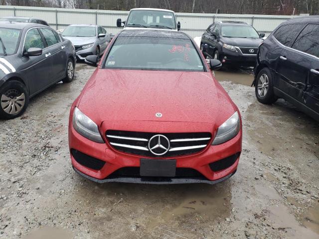 55SWF4KB3HU217925 - 2017 MERCEDES-BENZ C 300 4MATIC RED photo 5