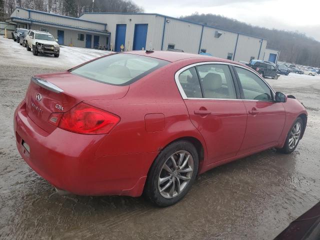 JNKBV61F68M262639 - 2008 INFINITI G35 RED photo 3