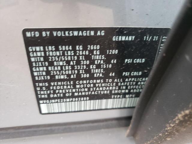 WVGJNPE29MP062899 - 2021 VOLKSWAGEN ID.4 PRO GRAY photo 12