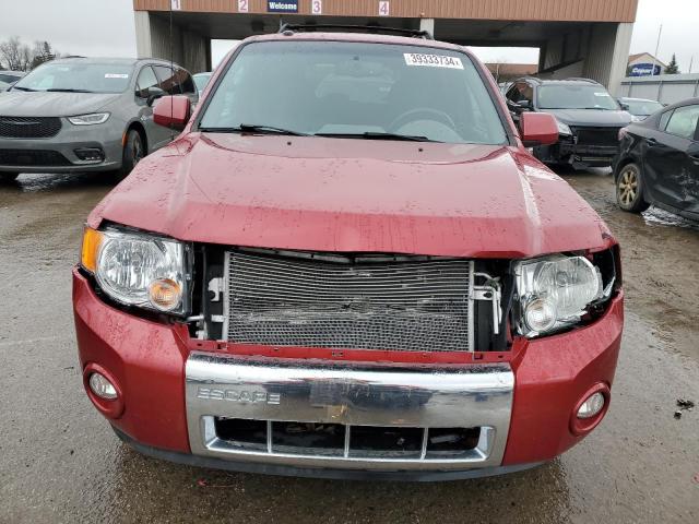 1FMCU9EG0CKC30217 - 2012 FORD ESCAPE LIMITED RED photo 5