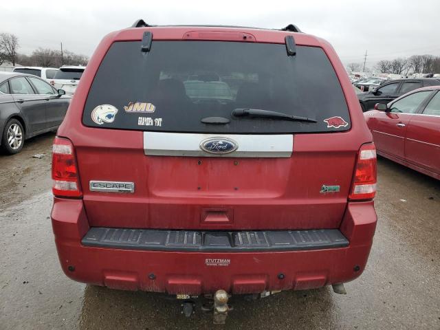 1FMCU9EG0CKC30217 - 2012 FORD ESCAPE LIMITED RED photo 6