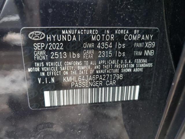 KMHL64JA6PA271798 - 2023 HYUNDAI SONATA SEL BLACK photo 12