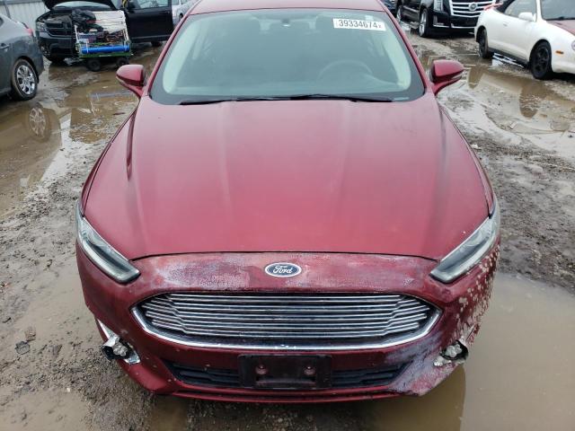 3FA6P0H72GR333761 - 2016 FORD FUSION SE RED photo 5