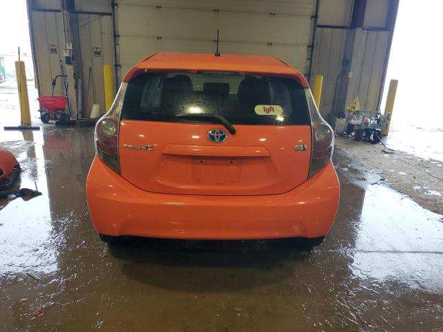 JTDKDTB35D1035803 - 2013 TOYOTA PRIUS C ORANGE photo 6