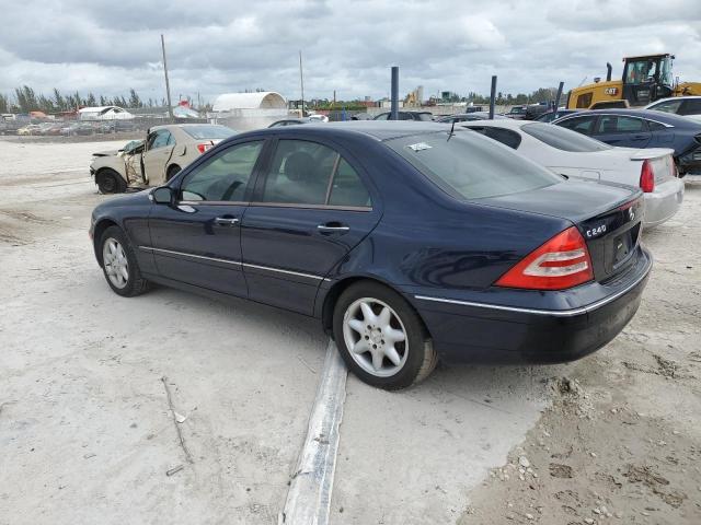 WDBRF61J02F247582 - 2002 MERCEDES-BENZ C 240 BLUE photo 2