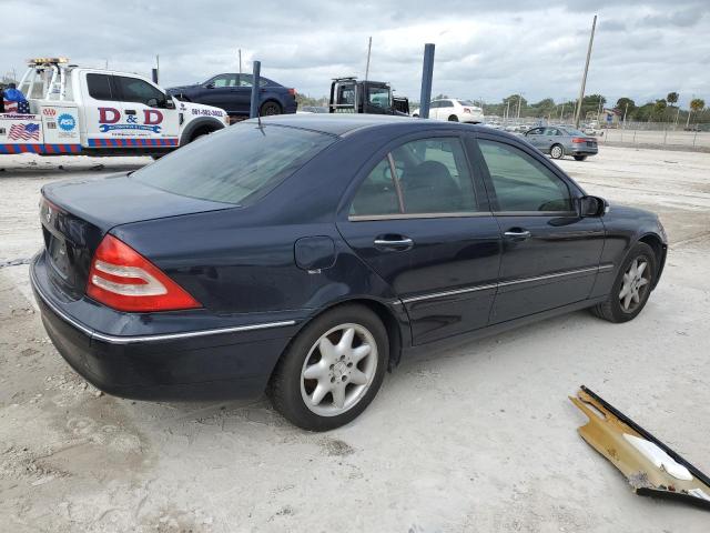 WDBRF61J02F247582 - 2002 MERCEDES-BENZ C 240 BLUE photo 3