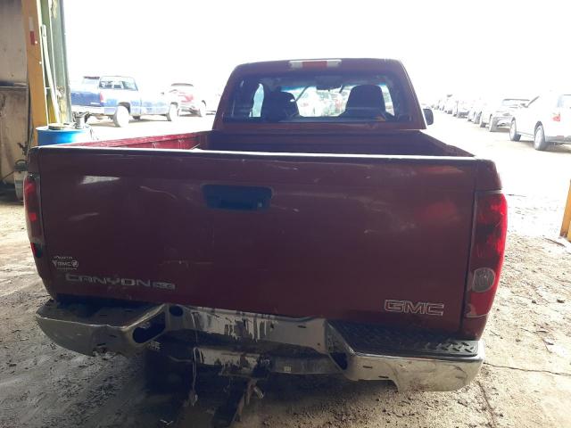 1GTCS196158255916 - 2005 GMC CANYON RED photo 6