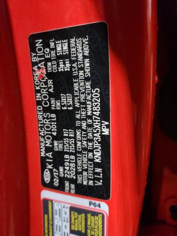 KNDJP3A5XH7483205 - 2017 KIA SOUL + RED photo 12