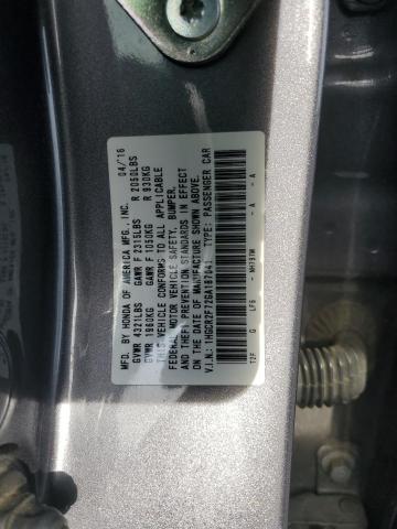 1HGCR2F72GA187041 - 2016 HONDA ACCORD EX CHARCOAL photo 12