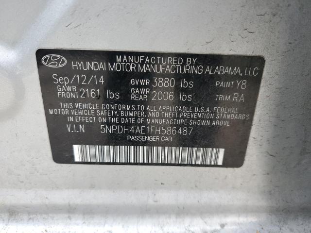 5NPDH4AE1FH586487 - 2015 HYUNDAI ELANTRA SE SILVER photo 12