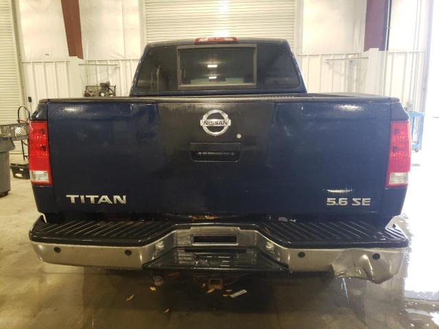 1N6BA07B06N501265 - 2006 NISSAN TITAN XE BLUE photo 6