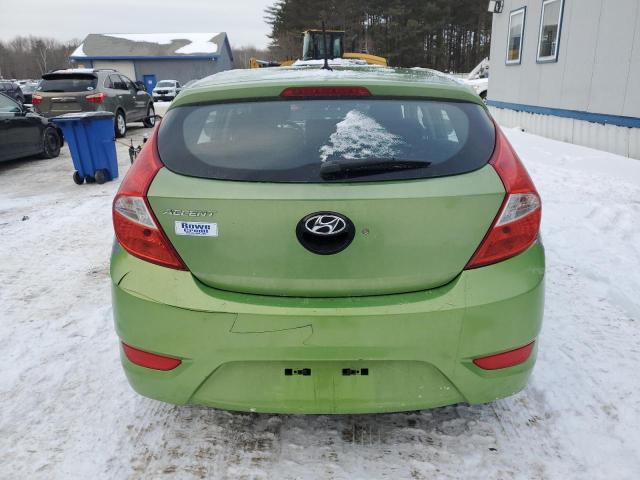 KMHCT5AE2DU082674 - 2013 HYUNDAI ACCENT GLS GREEN photo 6