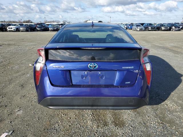 JTDKARFU3G3526801 - 2016 TOYOTA PRIUS BLUE photo 6