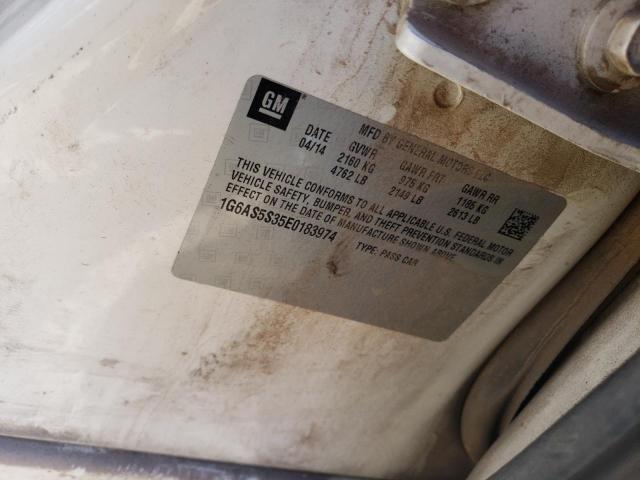 1G6AS5S35E0183974 - 2014 CADILLAC CTS PERFORMANCE COLLECTION Белый фото 12