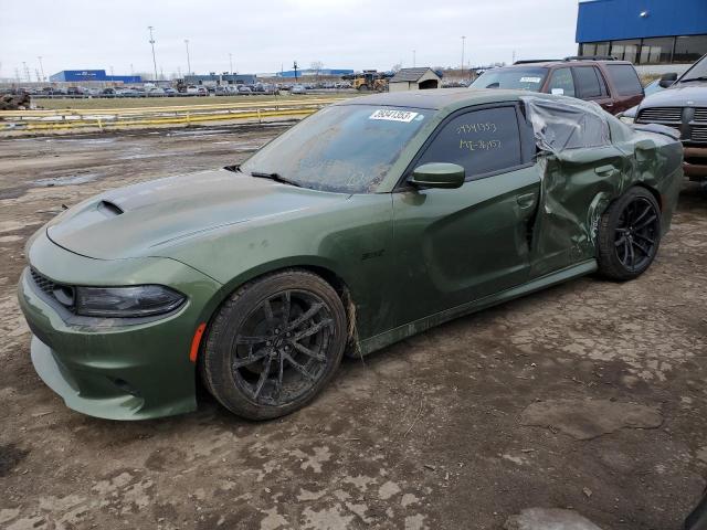 2C3CDXGJ3KH637623 - 2019 DODGE CHARGER SCAT PACK GREEN photo 1