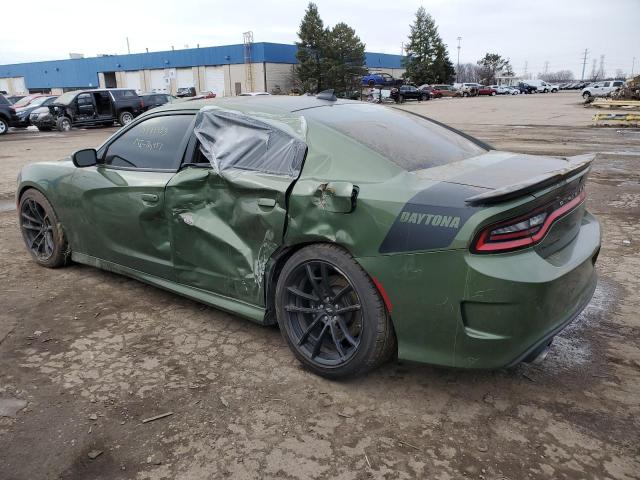 2C3CDXGJ3KH637623 - 2019 DODGE CHARGER SCAT PACK GREEN photo 2