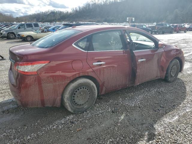 3N1AB7APXFY299002 - 2015 NISSAN SENTRA S MAROON photo 3