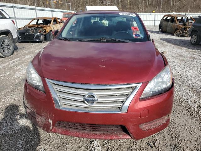 3N1AB7APXFY299002 - 2015 NISSAN SENTRA S MAROON photo 5