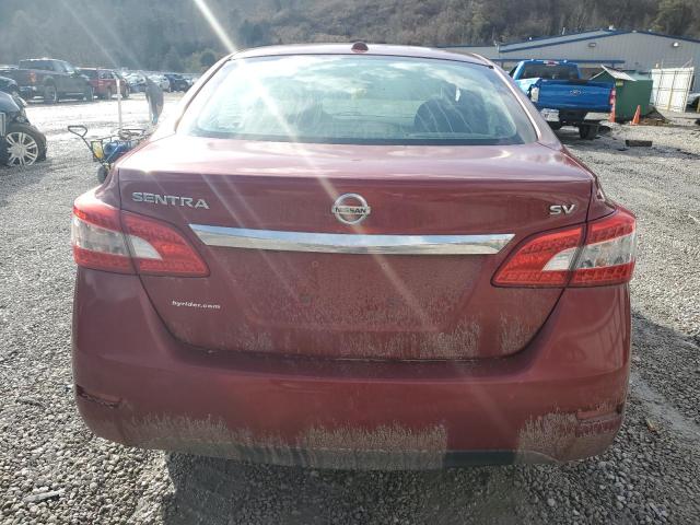 3N1AB7APXFY299002 - 2015 NISSAN SENTRA S MAROON photo 6