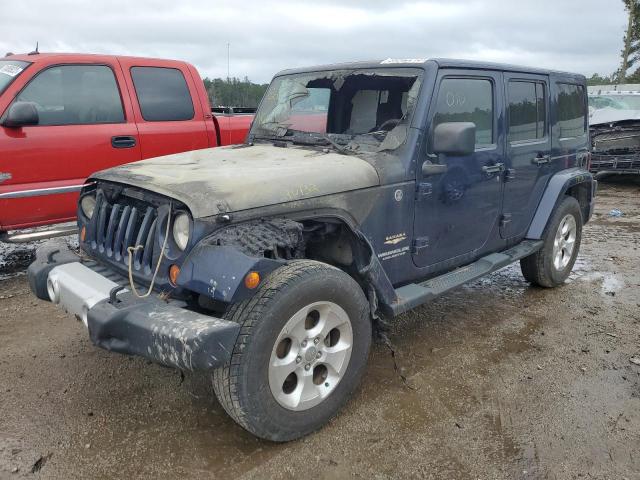 1C4HJWEG3DL627725 - 2013 JEEP WRANGLER U SAHARA BLUE photo 1