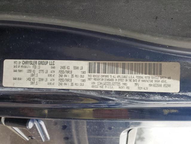 1C4HJWEG3DL627725 - 2013 JEEP WRANGLER U SAHARA BLUE photo 13