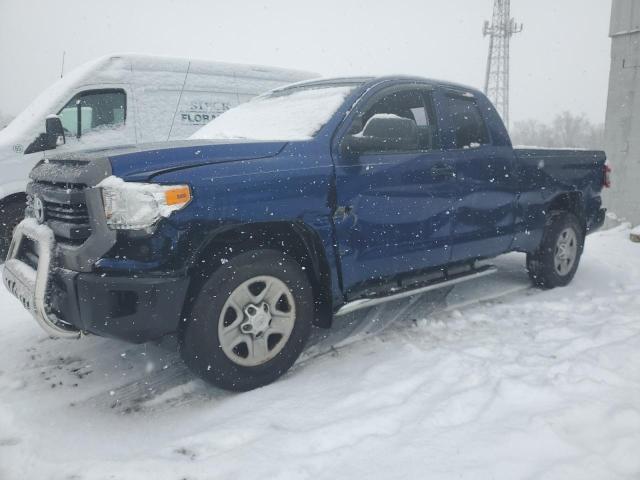 5TFUM5F12EX058032 - 2014 TOYOTA TUNDRA DOUBLE CAB SR/SR5 BLUE photo 1