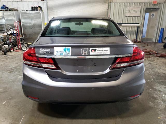 19XFB2F5XFE207644 - 2015 HONDA CIVIC LX GRAY photo 6