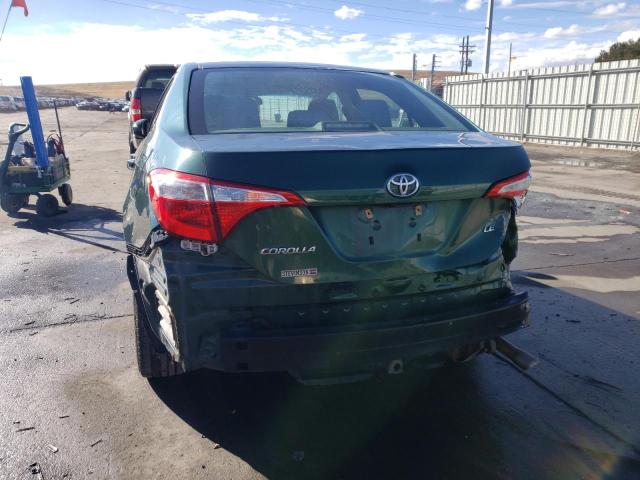 2T1BURHE9GC687075 - 2016 TOYOTA COROLLA L GREEN photo 6